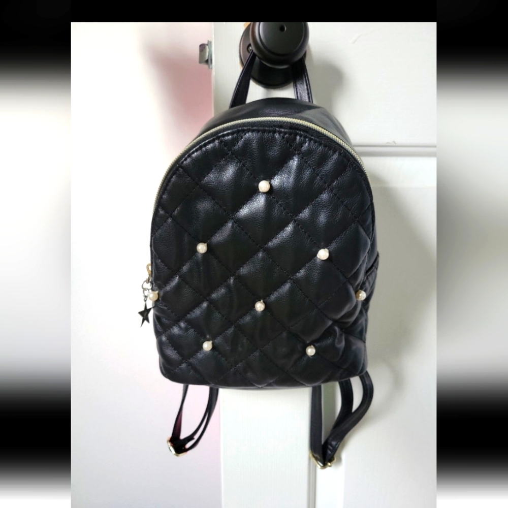 Black mini backpack